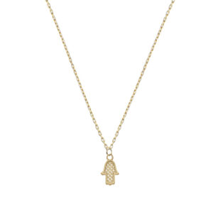 Gargantilla oro 18kl mano de fatima calada