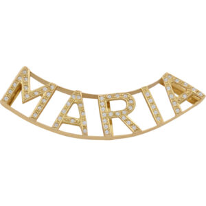 Colgante nombre oro 18kl circonitas