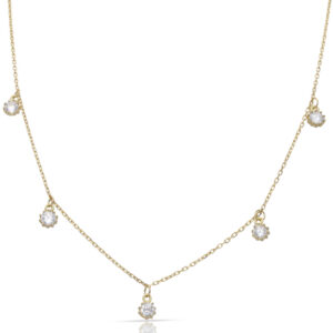 Gargantilla oro 18kl 5 circonitas