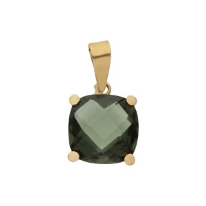 Colgante oro 18kl color olivina