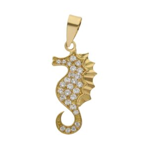 Colgante oro 18kl caballito de mar