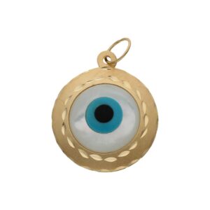 Colgante oro 18kl ojo turco - 15mm