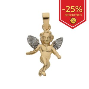Colgante oro 18kl cupido - 12x18mm