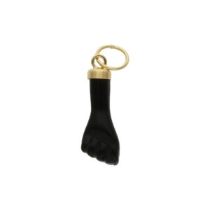 Colgante oro 18kl higa negra pequeña