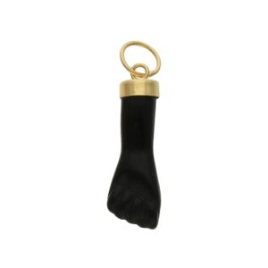 Colgante oro 18kl higa negra mediana