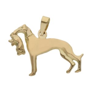 Colgante oro 18kl galgo cazador