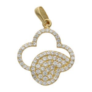 Colgante oro 18kl flor