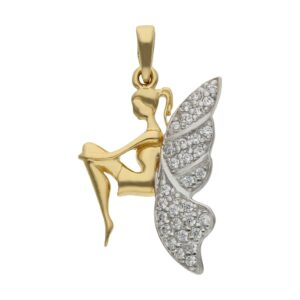 Colgante oro 18kl hada circonitas