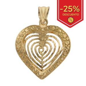 Colgante oro de 18kl calado corazon