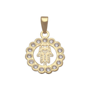 Colgante oro 18kl mano de fatima - 12mm