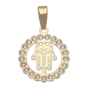 Colgante oro 18kl mano de fatima - 15mm