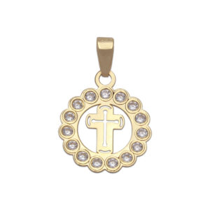 Colgante oro 18kl cruz  - 12mm