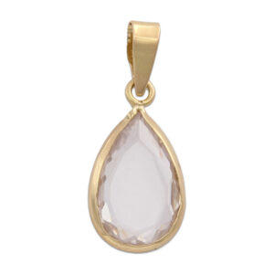 Colgante oro 18kl lagrima circonita