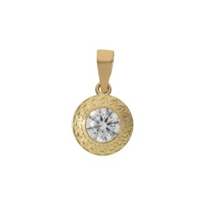 Colgante oro 18kl circonita - 9mm