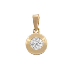 Colgante oro 18kl circonita - 5mm