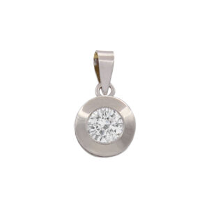 Colgante oro blanco 18kl circonita - 5mm