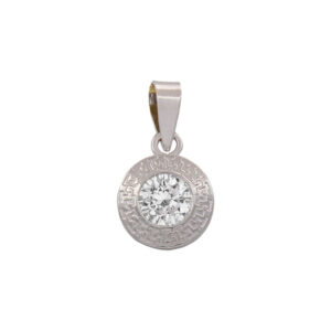 Colgante oro blanco 18kl circonita - 5mm