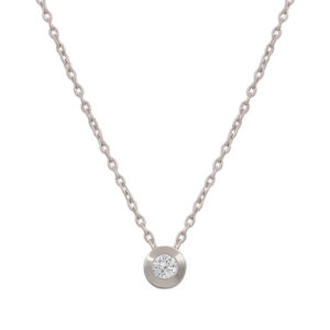 Gargantilla oro blanco 18kl chaton - 5mm
