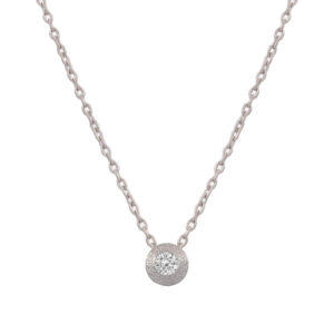 Gargantilla oro blanco 18kl chaton - 5mm