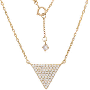 Gargantilla oro 18kl triangulo circonitas