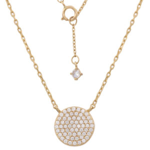 Gargantilla oro 18kl circulo circonitas