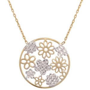 Gargantilla oro 18kl flores