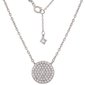 Gargantilla oro blanco 18kl circulo