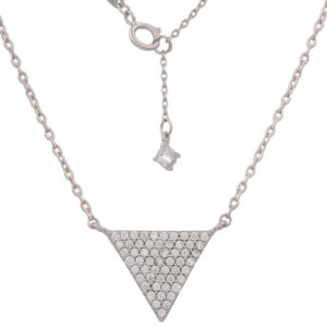 Gargantilla oro blanco 18kl triangulo