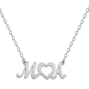 Gargantilla oro blanco 18kl iniciales+corazon