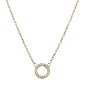 Gargantilla oro 18kl circulo circonitas