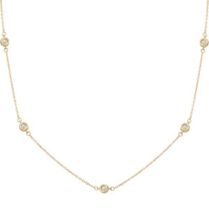 Gargantilla oro 18kl chatones - 4.50mm