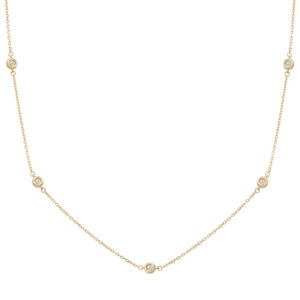 Gargantilla oro 18kl chatones - 3.50mm