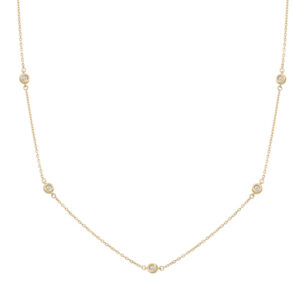 Gargantilla oro 18kl chatones - 2.50mm