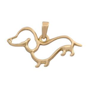 Colgante oro 18kl perro - 26x11mm
