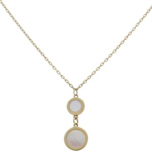 Gargantilla oro 18kl circulos + nacar