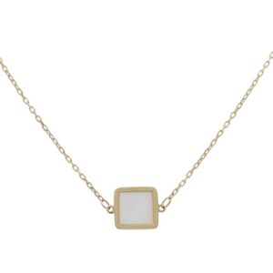 Gargantilla oro 18kl cuadrado + nacar