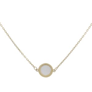 Gargantilla oro 18kl circulo + nacar