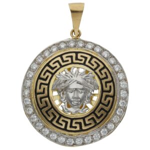 Colgante oro 18kl circonitas - 34mm