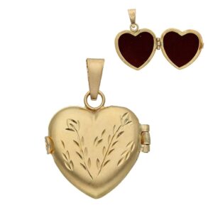 Guardapelo oro 18kl  corazon - 23x24mm