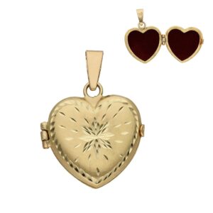 Guardapelo oro 18kl corazon - 23x24mm