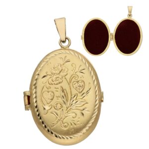 Guardapelo oro 18kl grande oval - 28x38mm