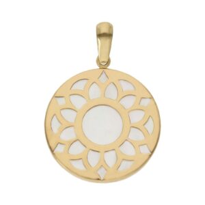 Colgante oro 18kl nacar - 16mm