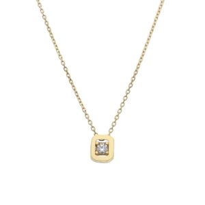 Gargantilla oro 18kl circonita - 5x6mm