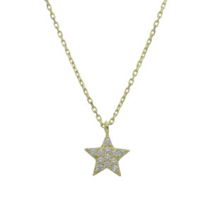 Gargantilla oro 18kl estrella circonitas