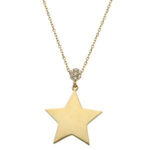 Gargantilla oro 18kl estrella circonitas