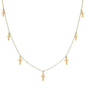 Gargantilla oro 18kl charms cruces