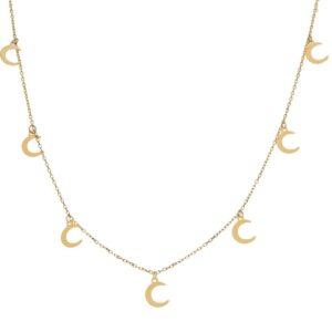Gargantilla oro 18kl charms lunas