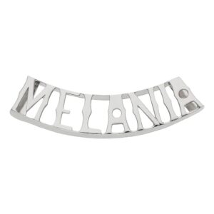 Colgante oro blanco 18kl nombre liso