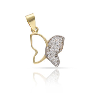 Colgante oro 18kl mariposa
