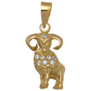 Colgante oro 18kl horoscopo aries